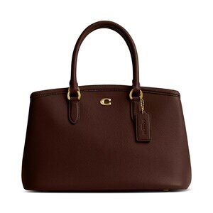 Coach Legacy Satchel Women Bag Sz L Maple Pebble Leather Carryall 35 Gold Hardwa